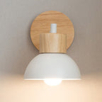 Soft accent lighting glows gently from the dome shade, creating cozy, inviting ambiance.