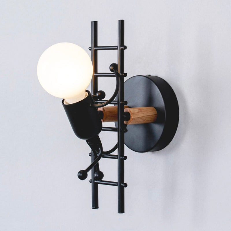 The ORLUNE HOME Industrial Wall Light adds unique illumination with its humanoid bulb design.