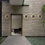 ORLUNE HOME Square Aluminum Outdoor Patio Wall Lights IP65 cast modern, focused illumination.