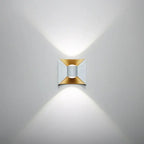 Luminaire mural incurvé aluminium noir ou blanc, éclaire vers le haut et le bas, design moderne.